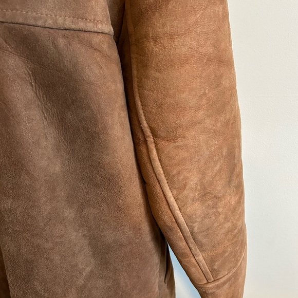 ✨Free Shipping✨ 1970's Vintage Morlands Sheepskin Unisex Tan Coat - Picture 10 of 17